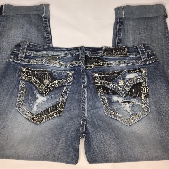 Miss Me Denim - Miss me jeans women’s Bling Rhinestone distress 32